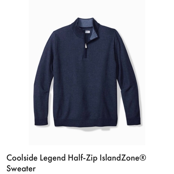 Tommy Bahama Men's Charcoal Zip-Up Sweater - Picture 5 of 6